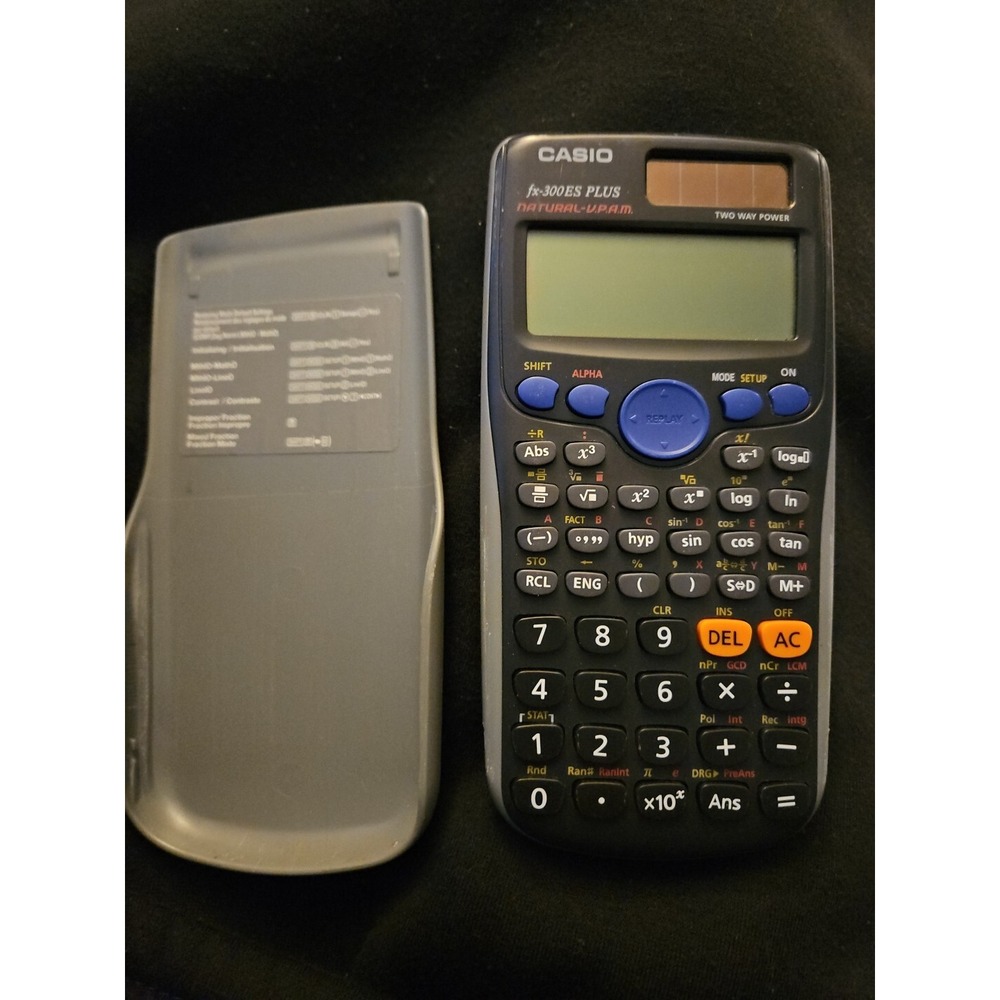 CASIO fx-300ES Plus Scientific Calculator Works Gray 2 Way Power‎ Casio Brand